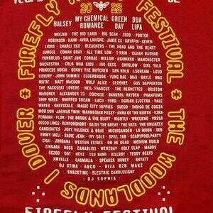 Firefly festival 2022- 10 year anniversary hoodie - Dua Lipa, Halsey, green day